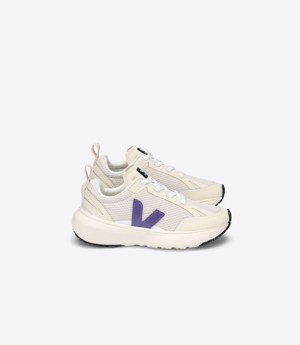 Veja Sneakers Copii - Canary Elastic Lace - Bej/Violet - 9536410-DC